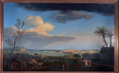 Havnen i Antibes i Provence set fra jordens kyst af Claude Joseph Vernet