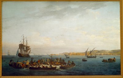 Tunfiskeri. Maleri af Joseph Vernet (1714-1789) Paris fra det 18. århundrede, Musee de la Marine af Claude Joseph Vernet