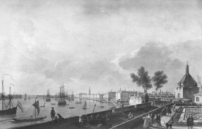 Udsigt over havnen i Bordeaux set fra Chateau Trompette af Claude Joseph Vernet
