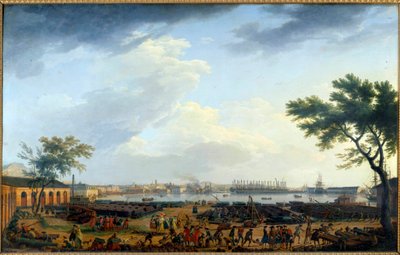 Udsigt over havnen i Toulon og Arsenal-maleriet af Joseph Vernet (1714-1789) 1700-tallet. Paris, Marinemuseet af Claude Joseph Vernet