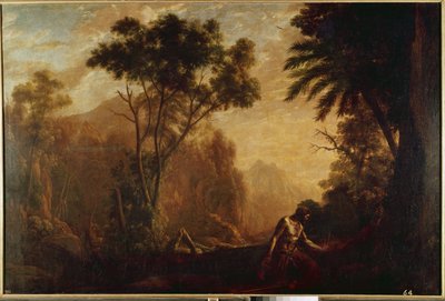 Landskab med Sankt Onuphrius (olie på lærred, ca. 1638) af Claude Lorrain