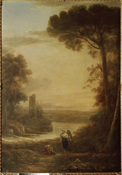 Landskab med Tobie (Tobit) og Ærkeenglen Raphael (1639, olie på lærred) af Claude Lorrain
