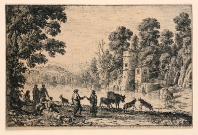 Dans på flodbredden af Claude Lorrain