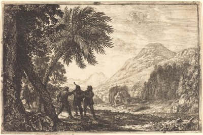 Landskab med Brigands (Scène de brigands) af Claude Lorrain