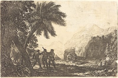 Landskab med Brigands (Scène de brigands) af Claude Lorrain