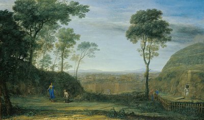 Landskab med Kristus, der viser sig for den hellige Maria Magdalene ("Noli me tangere") af Claude Lorrain