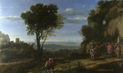 Landskab med David ved Cave of Adullam, 1658 af Claude Lorrain