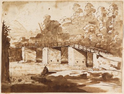 Landskab med en bro af Claude Lorrain
