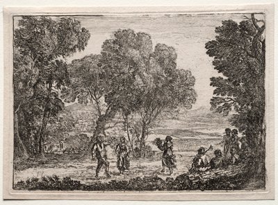 Landskab med en countrydans (lille tallerken) af Claude Lorrain