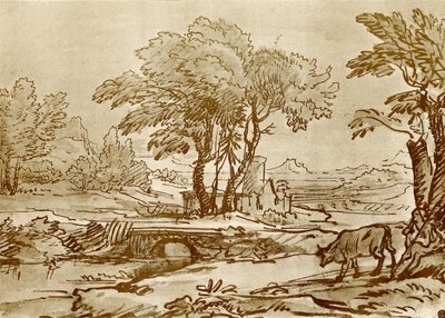 Landskab med bro af Claude Lorrain