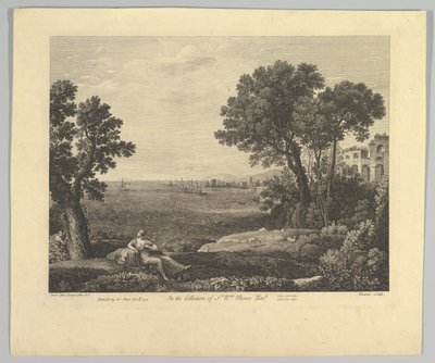 Havlandskab med Bacchus og Ariadne, 1742. af Claude Lorrain