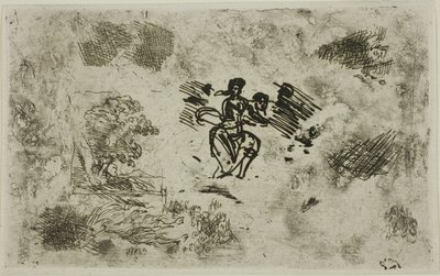 Siddende kvinde og andre skitser af Claude Lorrain