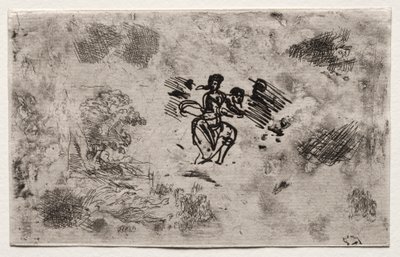 Studie af en siddende kvinde og andre skitser af Claude Lorrain