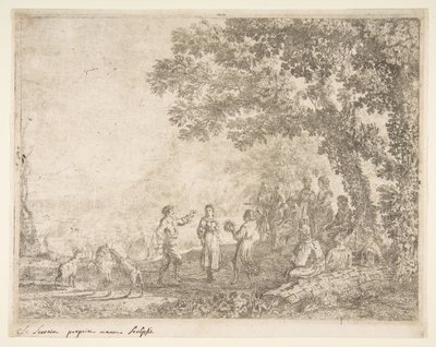 Country Dance Stor tallerken, ca. 1637. af Claude Lorrain