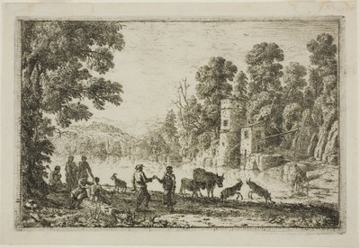 Dansen på flodbredden af Claude Lorrain