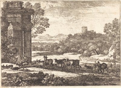 Flokken vender tilbage i stormfuldt vejr af Claude Lorrain