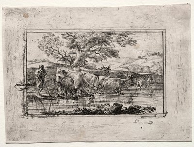 Flokken ved Vandingspladsen, 1635. af Claude Lorrain