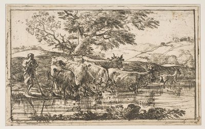 Flokken ved Vandingspladsen, 1635. af Claude Lorrain