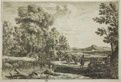 Træbroen (Rebecca og Eliezer) af Claude Lorrain