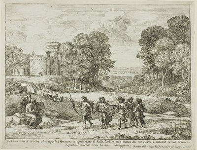 Tid, Apollo og årstiderne af Claude Lorrain