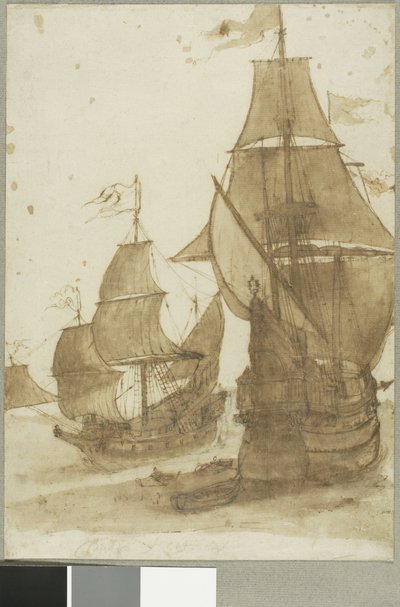 To fregatter af Claude Lorrain