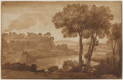 Udsigt over Acqua Acetosa recto, ca. 1645. af Claude Lorrain