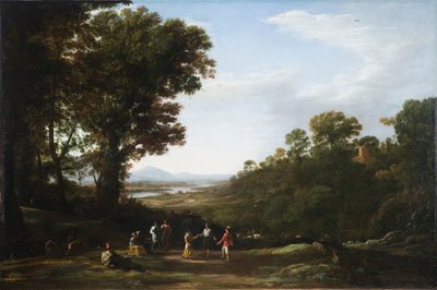 Landsbyboerne danser af Claude Lorrain
