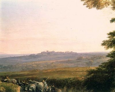 Landskab med køer (detalje) af Claude Lorrain