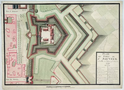 Fort of Saint-Sauveur, Lille, i 1728, fra 