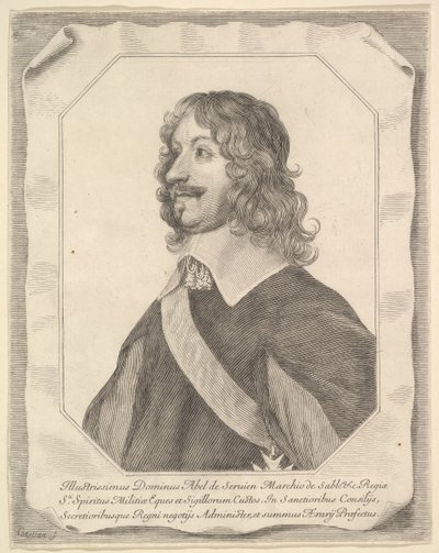 Abel Servien. af Claude Mellan