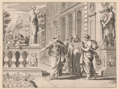 Allegori til ære for Collegio Romano af Claude Mellan