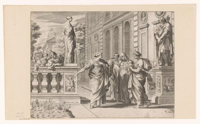 Allegori til ære for Collegio Romano af Claude Mellan