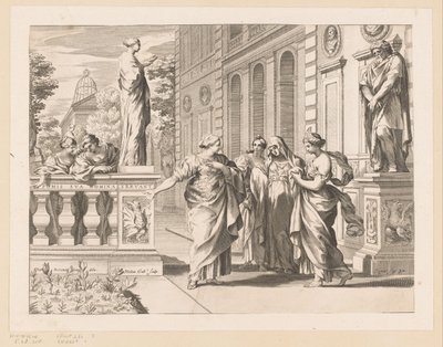 Allegori til ære for Collegio Romano af Claude Mellan