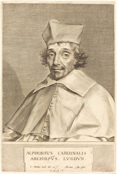 Alphonse du Plessis Richelieu, kardinal af Lyon af Claude Mellan
