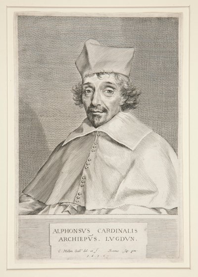Kardinal Alphonse de Plessis de Richelieu (bror til den berømte kardinal) af Claude Mellan