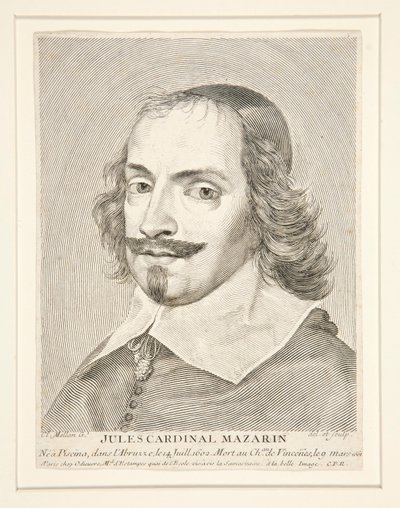 Kardinal Jules Mazarin (1602-1661) af Claude Mellan