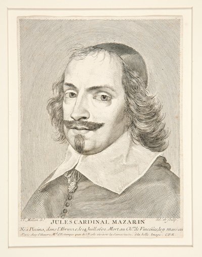 Kardinal Jules Mazarin (1602-1661) af Claude Mellan