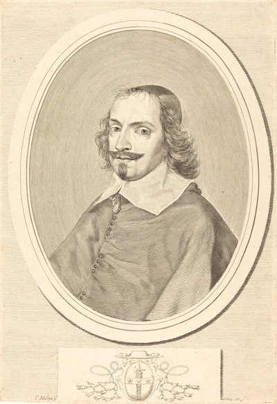 Kardinal Jules Mazarin af Claude Mellan