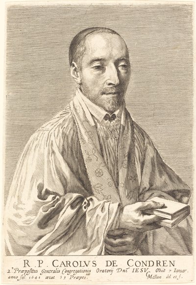 Charles de Condren af Claude Mellan