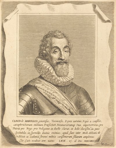 Claude de Marolles af Claude Mellan