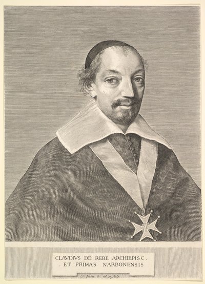 Claude de Rebé, ærkebiskop af Narbonne. af Claude Mellan