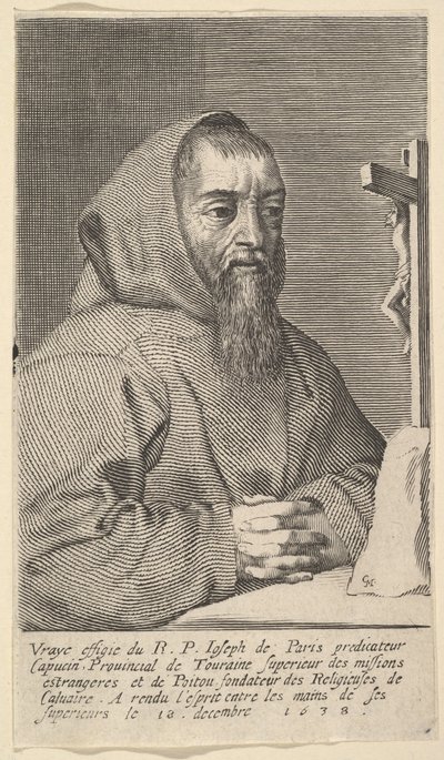 François Le Clerc Du Tremblay, kendt som Fader Joseph, 1638. af Claude Mellan