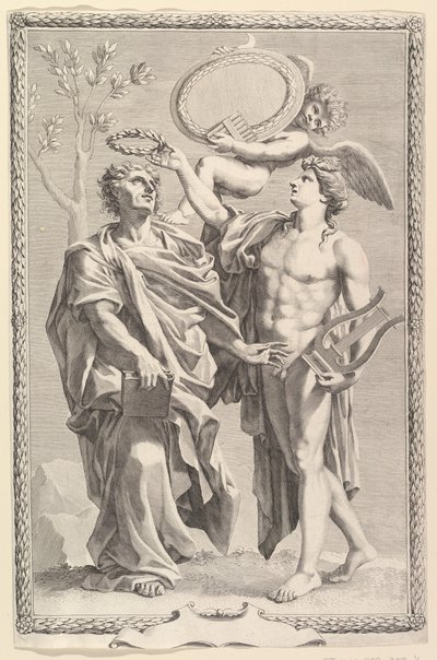 Frontispice: Virgil, Publius Virgilii Maronis Opera, 1641 af Claude Mellan