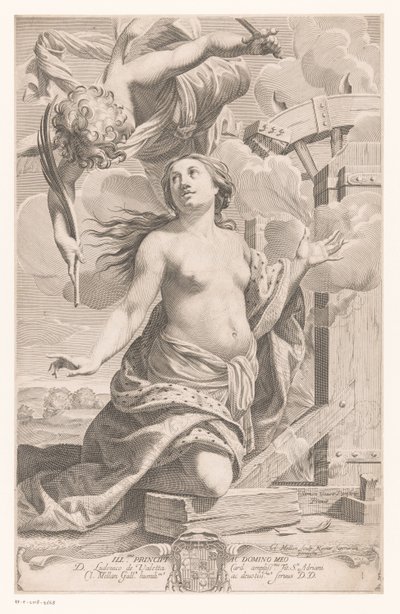 Den hellige Katarina af Alexandria af Claude Mellan