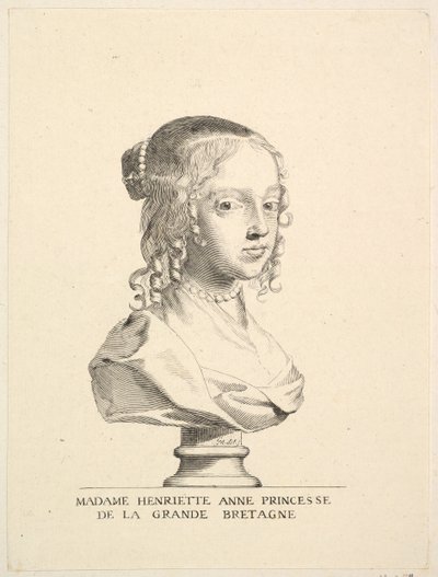 Henriette-Anne af England, hertuginde af Orleans. af Claude Mellan