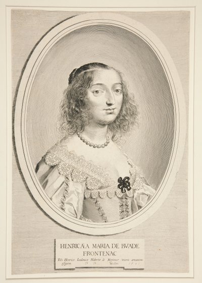 Henriette-Marie Montmort de Buade-Frontenac af Claude Mellan