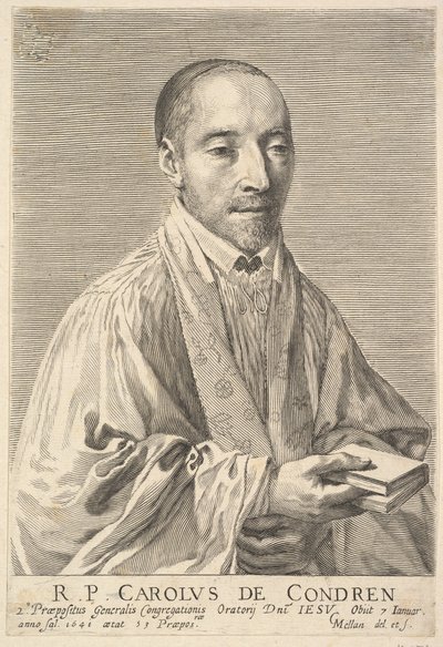 Fader Charles de Condren. af Claude Mellan