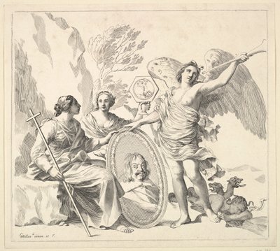 Louis-Emmanuel de Valois, greve af Alais og hertug af Angoulême, 1600-tallet. af Claude Mellan