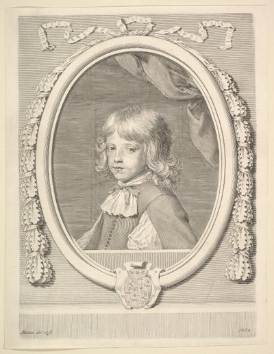 Louis-Joseph de Lorraine, hertug af Guise, som et barn, 1659. af Claude Mellan
