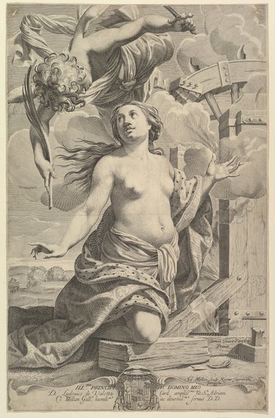 Sankt Katarinas martyrium, 1625. af Claude Mellan